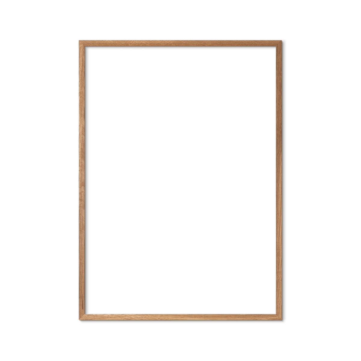 Naturlig egetræ ramme – minimalistisk design til plakater af Thomas Winding, flere størrelser.