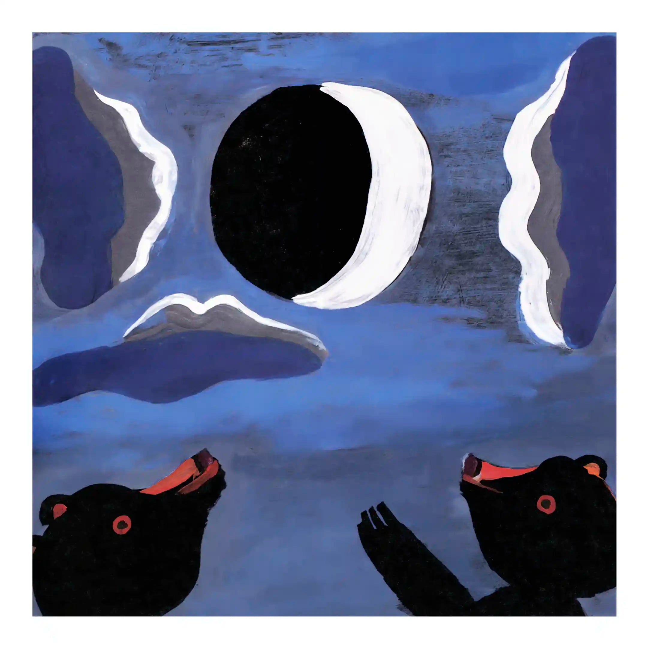 Børneplakat af Thomas Winding – Se! Nu kommer Månen med bjørne, nattehimmel og stille poesi